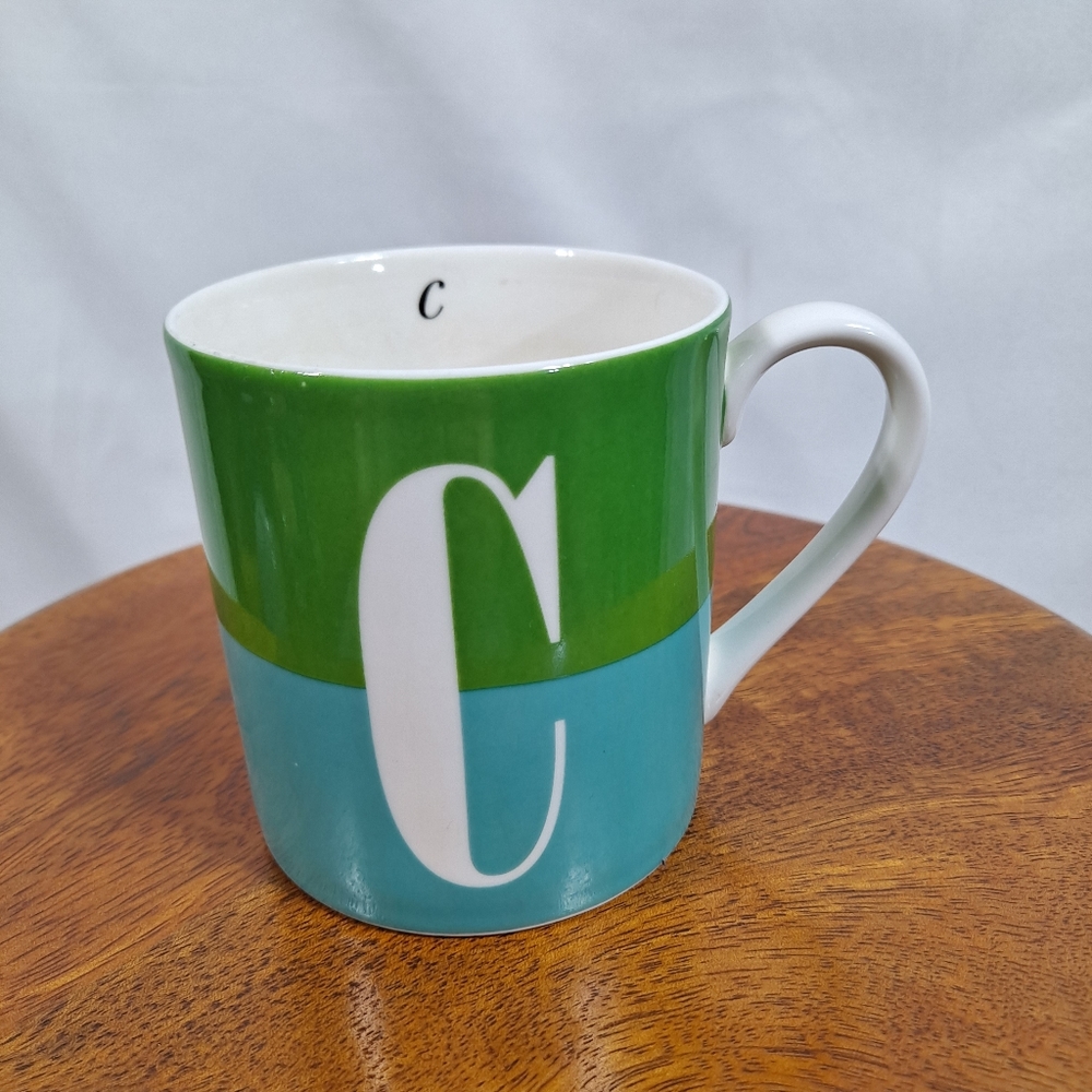Kate Spade C Monogram Wickford Red Letter Day 10oz Mug
